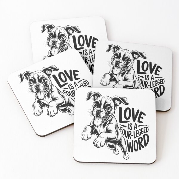 Item preview, Love Is A Four-Legged Word – Cute Dog Lover Design designed and sold by Cool-cat-art.