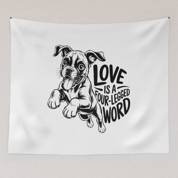 Item preview, Love Is A Four-Legged Word – Cute Dog Lover Design designed and sold by Cool-cat-art.