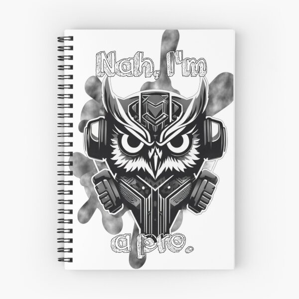Item preview, Nah Im A Pro Funny Gamer Owl Cyberpunk Mecha designed and sold by Animalloveus.