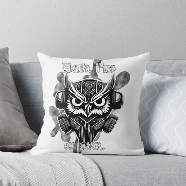 Item preview, Nah Im A Pro Funny Gamer Owl Cyberpunk Mecha designed and sold by Animalloveus.