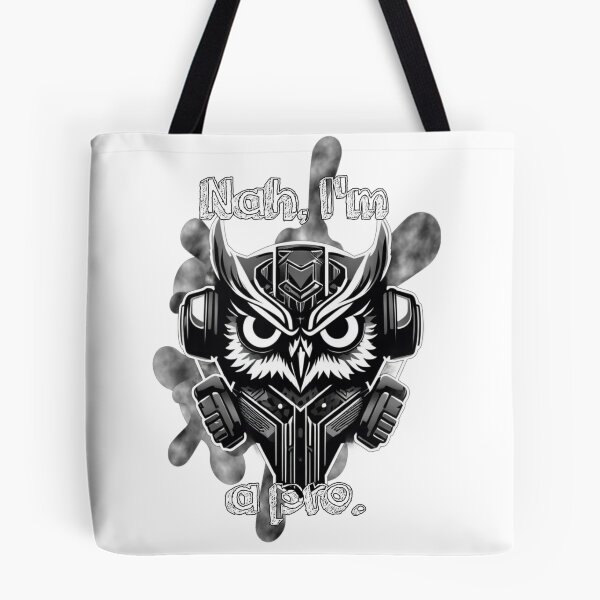 Item preview, Nah Im A Pro Funny Gamer Owl Cyberpunk Mecha designed and sold by Animalloveus.