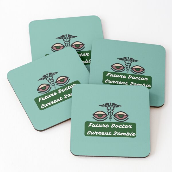 Item preview, Future Doctor, Current Zombie – Funny Medical Student Design Medical quote sticker designed and sold by Art IN Pack.