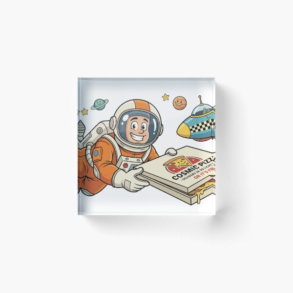 Item preview, Funny Astronaut Pizza Delivery in Space designed and sold by PixelCatalyst.