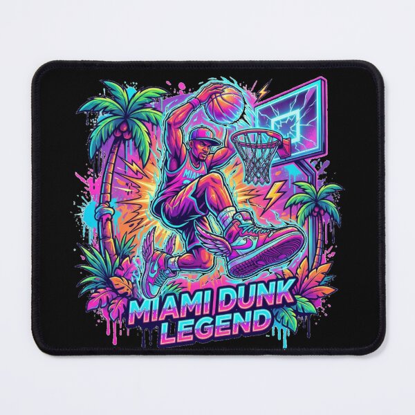 Item preview, Miami Dunk Legend – Neon Street Art Basketball Pop Art Design designed and sold by PLUSHIWORLDtm.