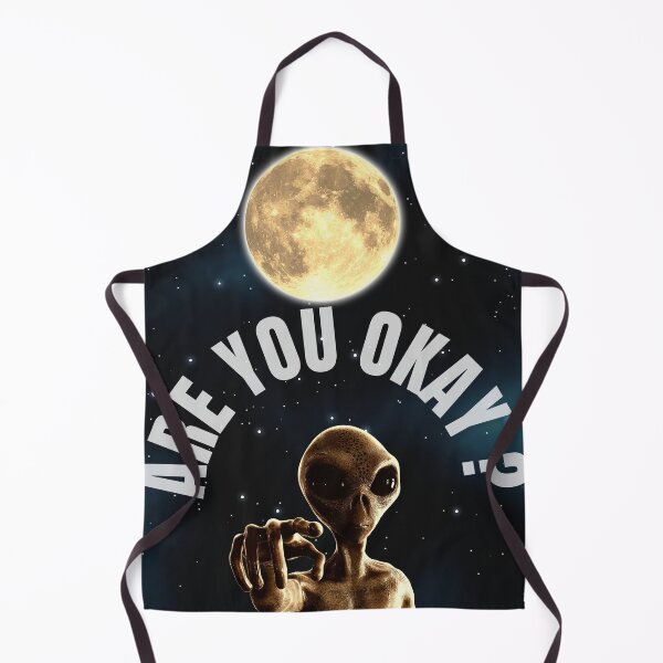 Item preview, funny alien Meme Are You Okay in outer space designed and sold by FahdSpaceArt.
