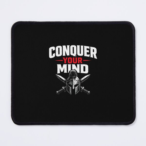 Item preview, Conquer Your Mind Spartan Motivation Design designed and sold by Wild Horizon Studio.