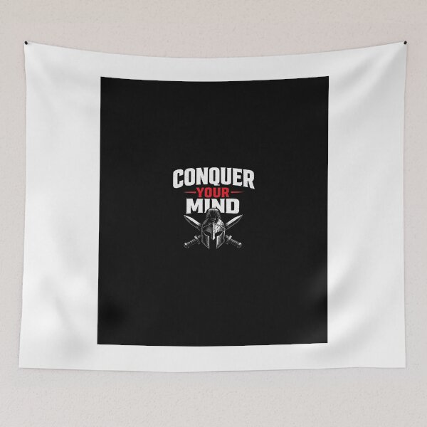 Item preview, Conquer Your Mind Spartan Motivation Design designed and sold by Wild Horizon Studio.