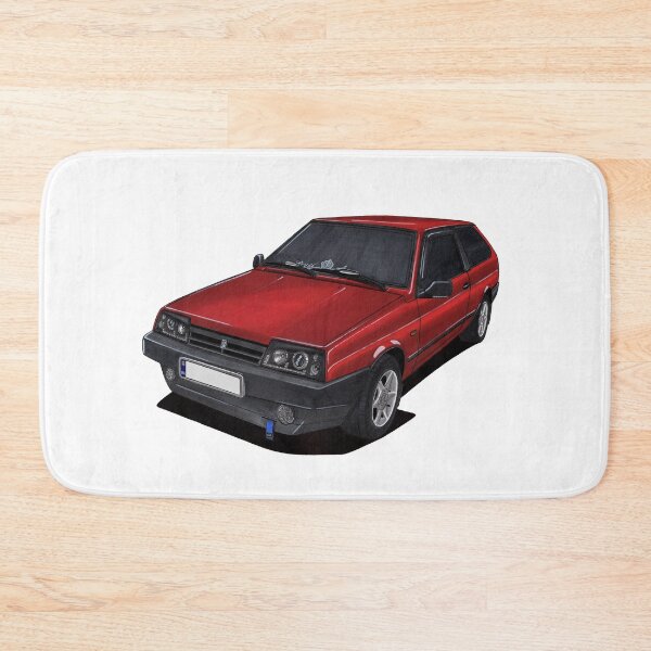 Item preview, Exclusive drawing modified Soviet Republic car red JDM style VAZ-2108 Lada Samara with 4 cylinder turbo engine designed and sold by Cars23.