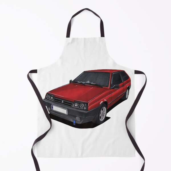 Item preview, Exclusive drawing modified Soviet Republic car red JDM style VAZ-2108 Lada Samara with 4 cylinder turbo engine designed and sold by Cars23.