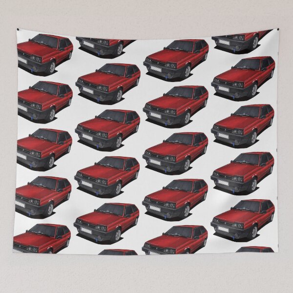 Item preview, Exclusive drawing modified Soviet Republic car red JDM style VAZ-2108 Lada Samara with 4 cylinder turbo engine designed and sold by Cars23.