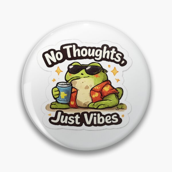 Item preview, No Thoughts Just Vibes Retro Aesthetic Sticker designed and sold by Jyotisima8929.