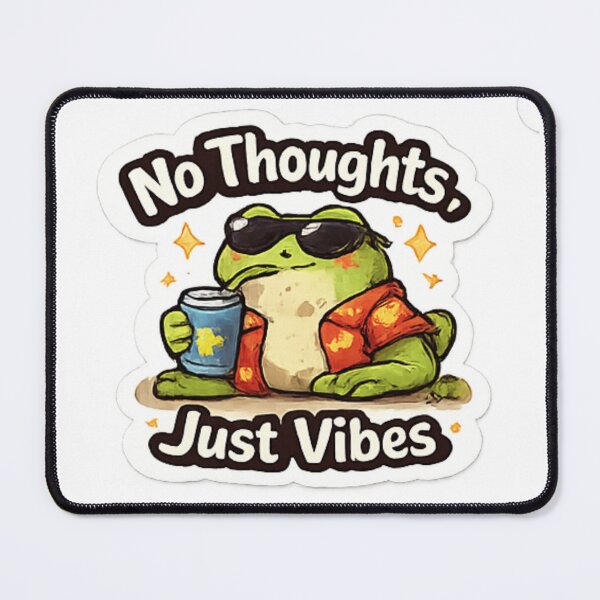 Item preview, No Thoughts Just Vibes Retro Aesthetic Sticker designed and sold by Jyotisima8929.