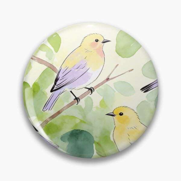 Item preview, Colorful Goldfinch Watercolor Pattern designed and sold by wissal.studio.