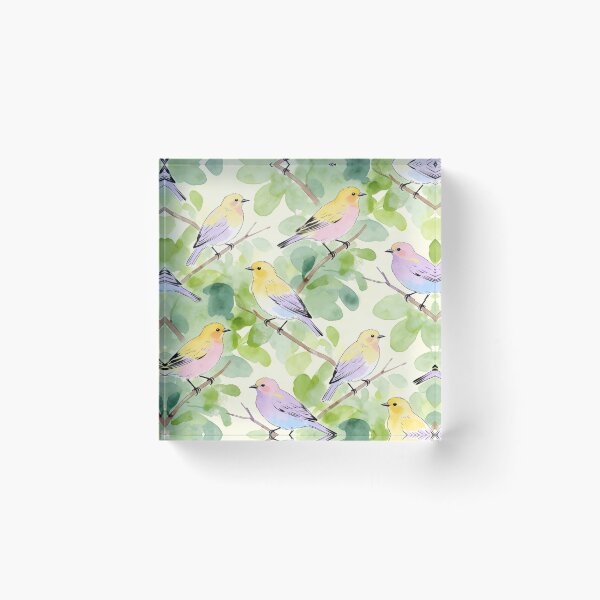 Item preview, Colorful Goldfinch Watercolor Pattern designed and sold by wissal.studio.