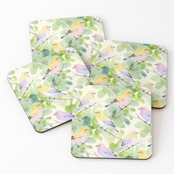Item preview, Colorful Goldfinch Watercolor Pattern designed and sold by wissal.studio.
