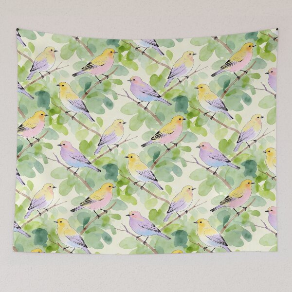 Item preview, Colorful Goldfinch Watercolor Pattern designed and sold by Thewissal.