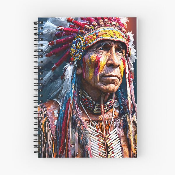 Item preview, Native American Chief Portrait Warbonnet Art designed and sold by YAKA ART  SRI LANKA.