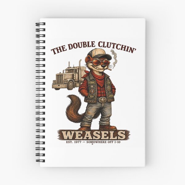 Item preview, The Double Clutchin Weasels Funny Trucker Mascot Vintage Semi Truck Design designed and sold by NgumohaLanke.