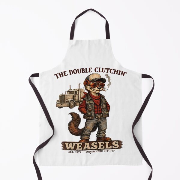Item preview, The Double Clutchin Weasels Funny Trucker Mascot Vintage Semi Truck Design designed and sold by NgumohaLanke.