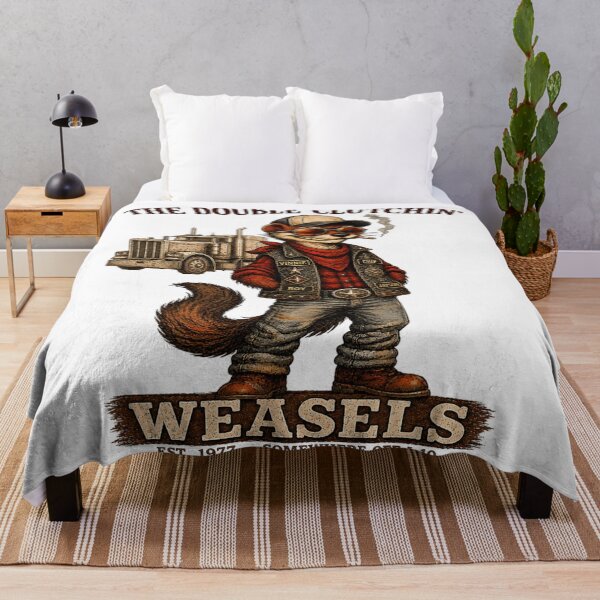 Item preview, The Double Clutchin Weasels Funny Trucker Mascot Vintage Semi Truck Design designed and sold by NgumohaLanke.