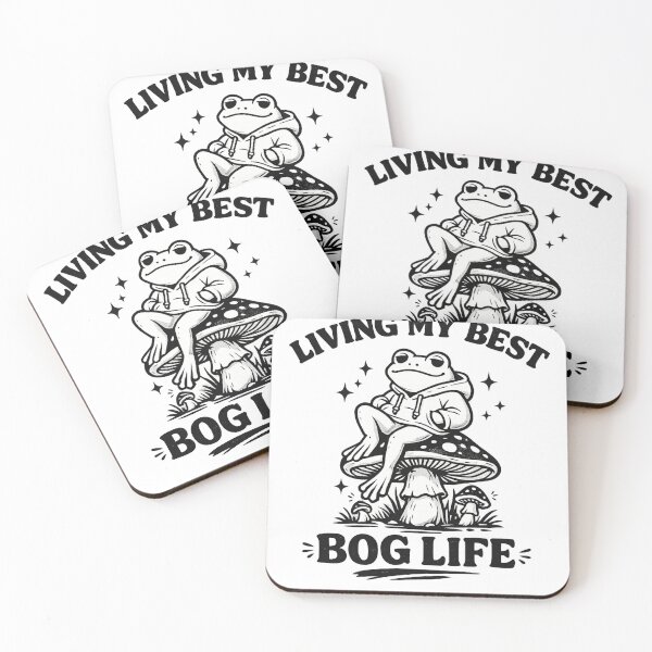 Item preview, Living My Best Bog Life Frog Mushroom Cottagecore Shirt designed and sold by BlackBoneArt.