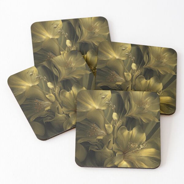 Item preview, Luxurious Botanical Art - Golden Botanical Symphony - Elegant Luxury Floral Art designed and sold by MiraLumeStudio.