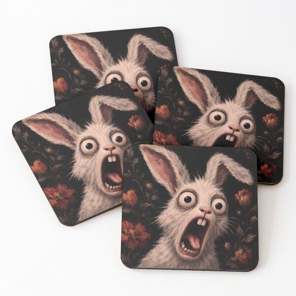 Item preview, Crazy Screaming Rabbit Horror Art designed and sold by VitSArt.