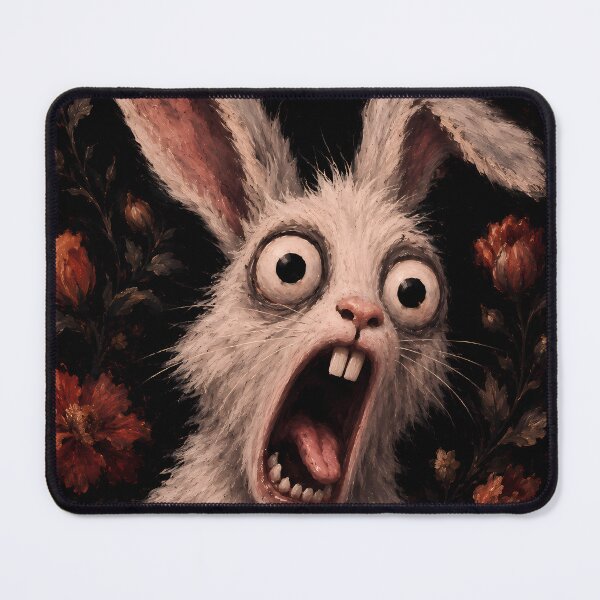 Item preview, Crazy Screaming Rabbit Horror Art designed and sold by VitSArt.