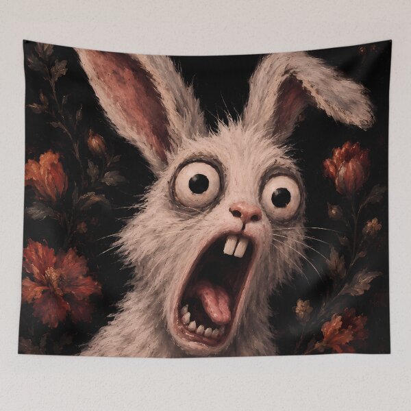 Item preview, Crazy Screaming Rabbit Horror Art designed and sold by VitSArt.