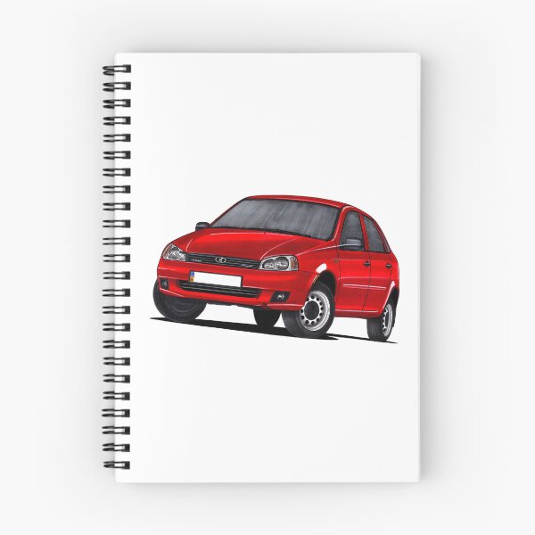 Item preview, Exclusive drawing classic Soviet Republic car red VAZ-1118 Lada Kalina Sedan with 4 cylinder turbo engine designed and sold by Cars23.