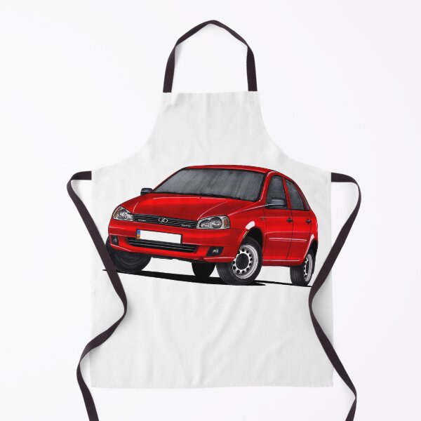 Item preview, Exclusive drawing classic Soviet Republic car red VAZ-1118 Lada Kalina Sedan with 4 cylinder turbo engine designed and sold by Cars23.