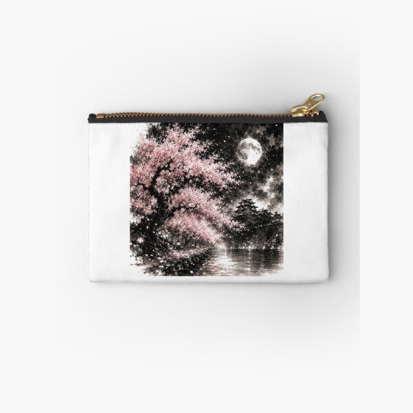 Item preview, CHERRY BLOSSOMS AND THE CASTLE - Moonlit Elegance designed and sold by KOSHIN-NO-KAZE.