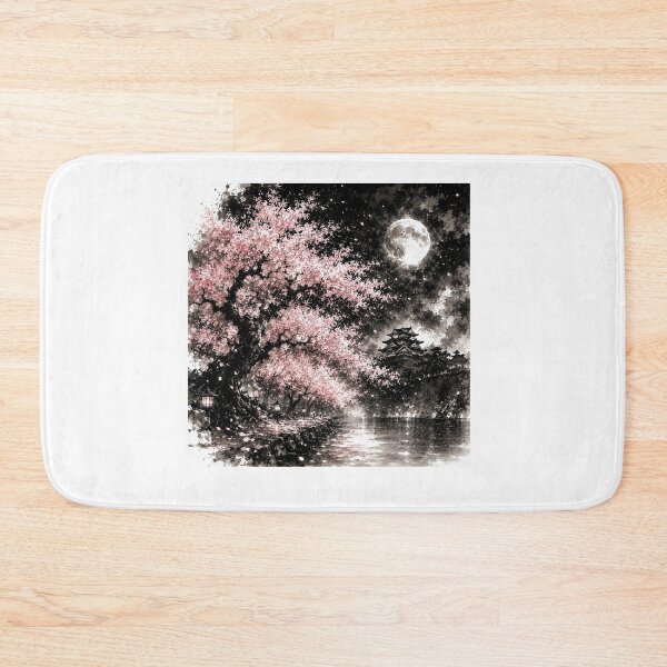 Item preview, CHERRY BLOSSOMS AND THE CASTLE - Moonlit Elegance designed and sold by KOSHIN-NO-KAZE.