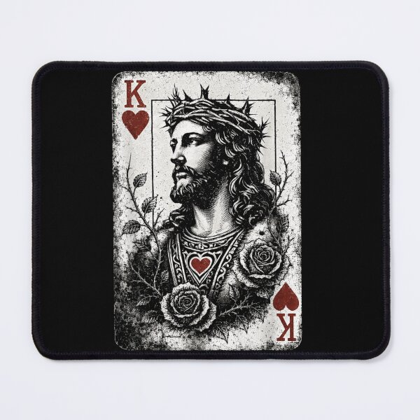 Item preview, Vintage King Of Hearts Jesus Christ Crown Of Thorns Playing Card designed and sold by NgumohaLanke.