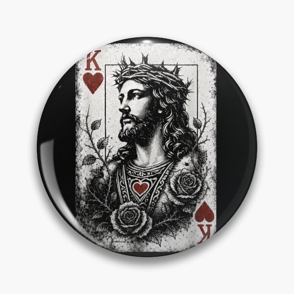 Item preview, Vintage King Of Hearts Jesus Christ Crown Of Thorns Playing Card designed and sold by NgumohaLanke.