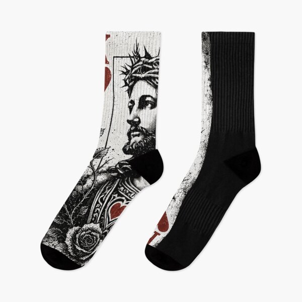 Item preview, Vintage King Of Hearts Jesus Christ Crown Of Thorns Playing Card designed and sold by NgumohaLanke.