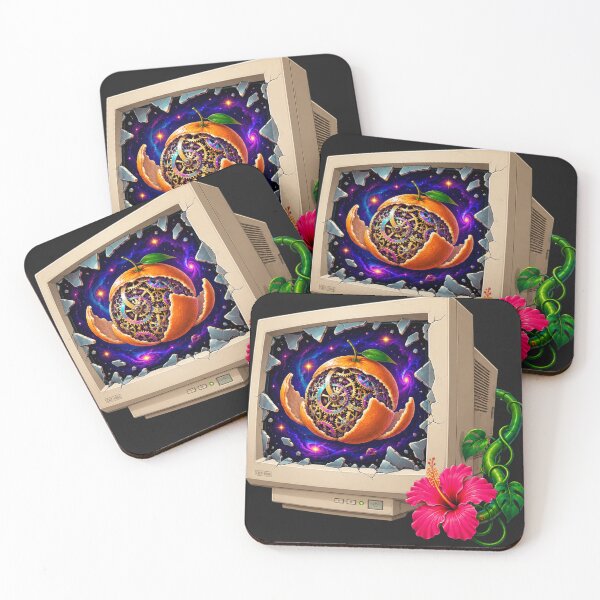Item preview, Surreal Cosmic Bloom Vintage Tech Art designed and sold by MarVan-Prints.