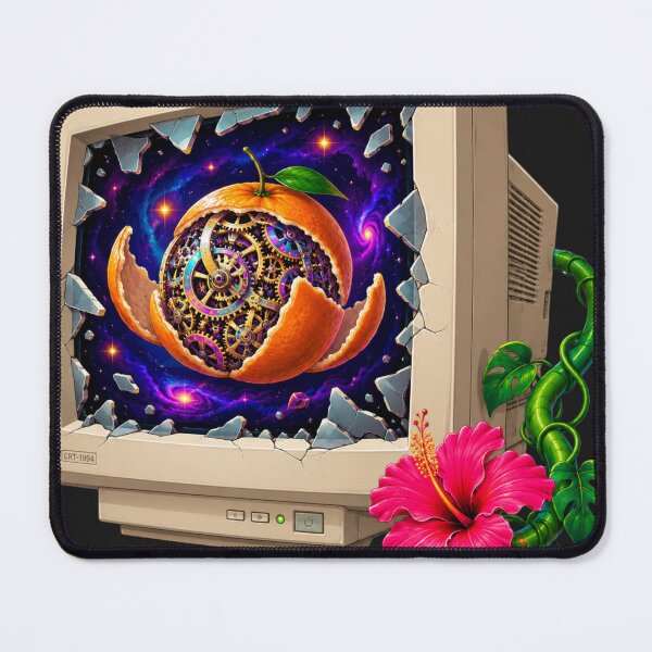 Item preview, Surreal Cosmic Bloom Vintage Tech Art designed and sold by MarVan-Prints.