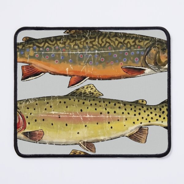 Item preview, Vintage Trout Species Fishing Art Angler Gift Illustration designed and sold by WormJ.