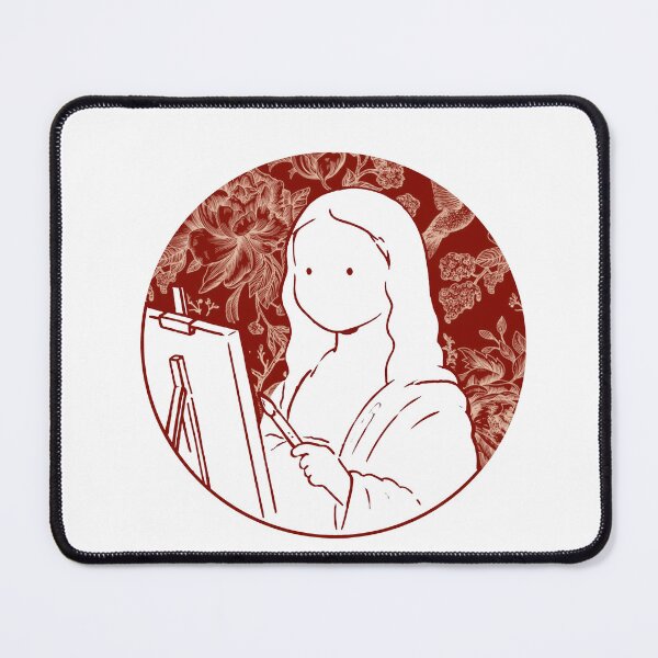 Item preview, Mona Lisa Cute Illustration In Red designed and sold by FarieArt.