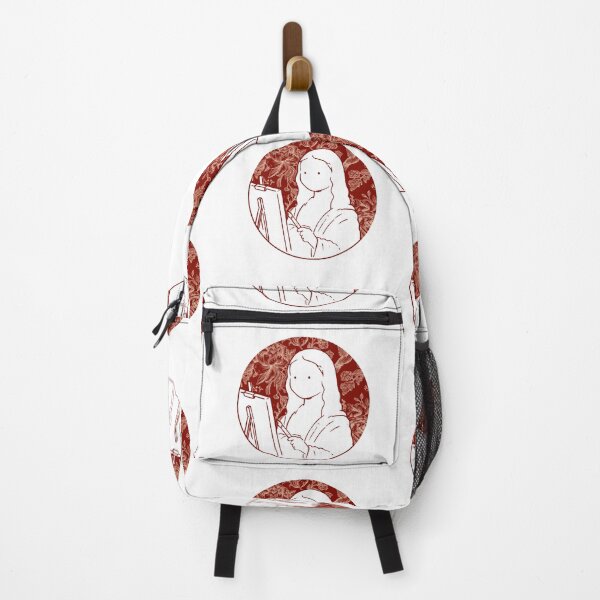 Item preview, Mona Lisa Cute Illustration In Red designed and sold by FarieArt.