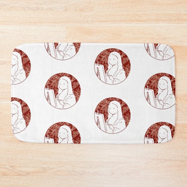 Item preview, Mona Lisa Cute Illustration In Red designed and sold by FarieArt.