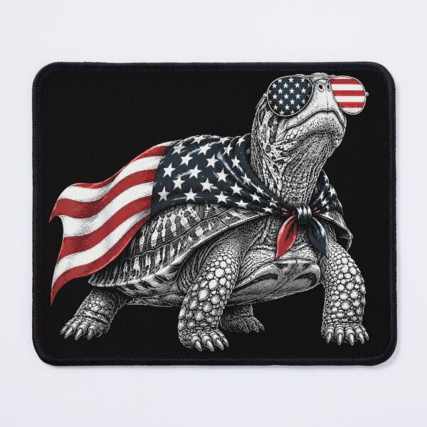 Item preview, American Flag Cape Turtle Patriotic US Soldier Memorial Day Animal Art designed and sold by PhocoNibict.