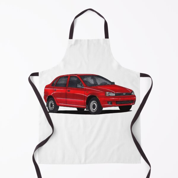 Item preview, Exclusive drawing classic Soviet Republic car red VAZ-1118 Lada Kalina Sedan with 4 cylinder turbo engine designed and sold by Cars23.