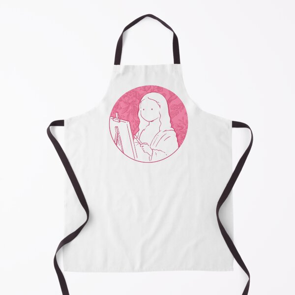 Item preview, Mona Lisa Cute Illustration In Pink designed and sold by FarieArt.