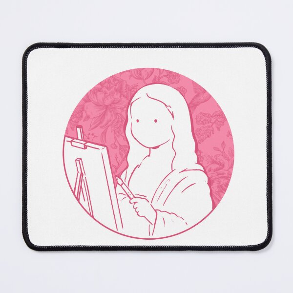 Item preview, Mona Lisa Cute Illustration In Pink designed and sold by FarieArt.