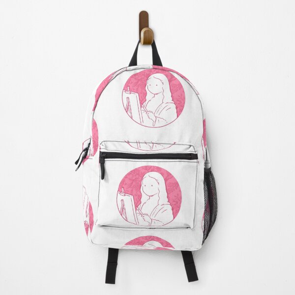 Item preview, Mona Lisa Cute Illustration In Pink designed and sold by FarieArt.
