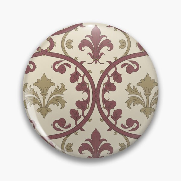 Item preview, Ornate Renaissance Fleur-de-Lis Pattern | Maroon Gold Baroque Seamless Repeat designed and sold by Midnight Veil Designs.