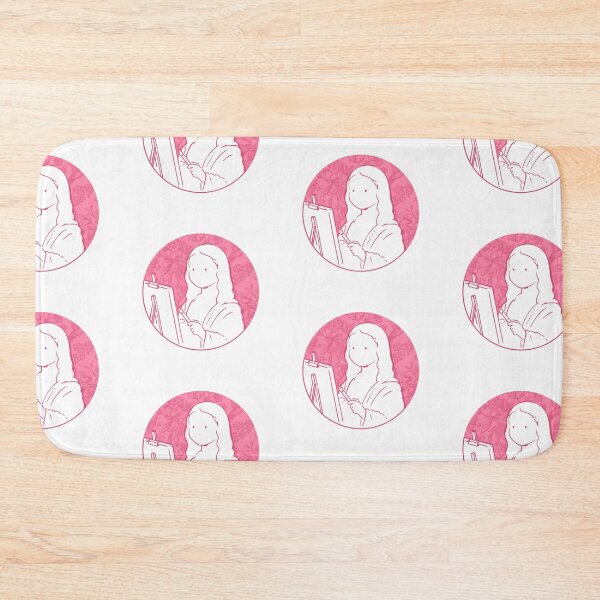Item preview, Mona Lisa Cute Illustration In Pink designed and sold by FarieArt.