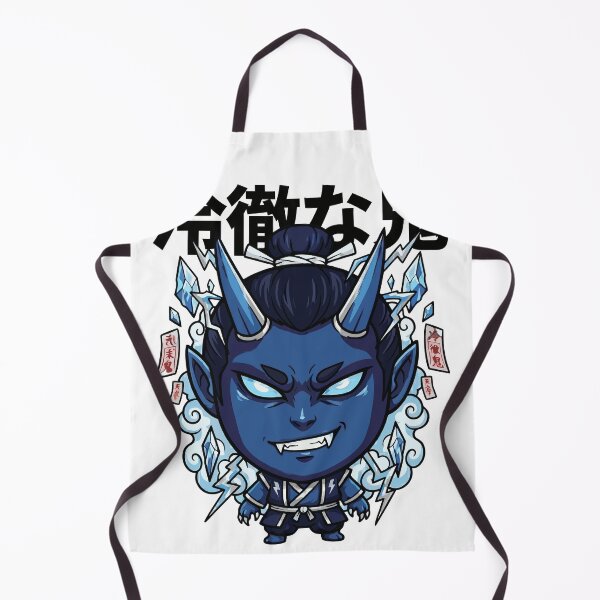 Item preview, Chibi Blue Oni Demon Japanese Streetwear Kanji Art designed and sold by dmitryeh.
